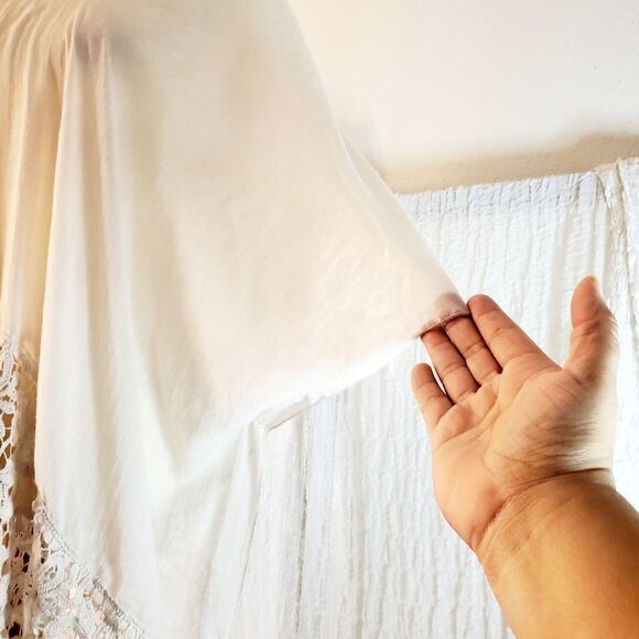 Cream Womens Swim Cover-Up Size XL - Picture 9 of 12